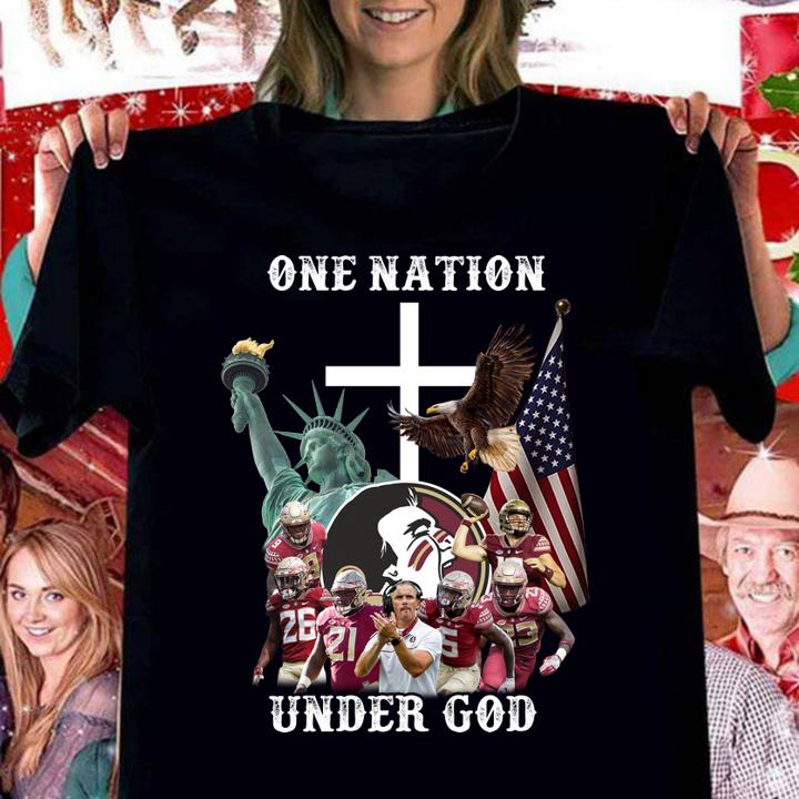 Florida State Seminoles One Nation Under God Signatures t-shirt woman shirt
