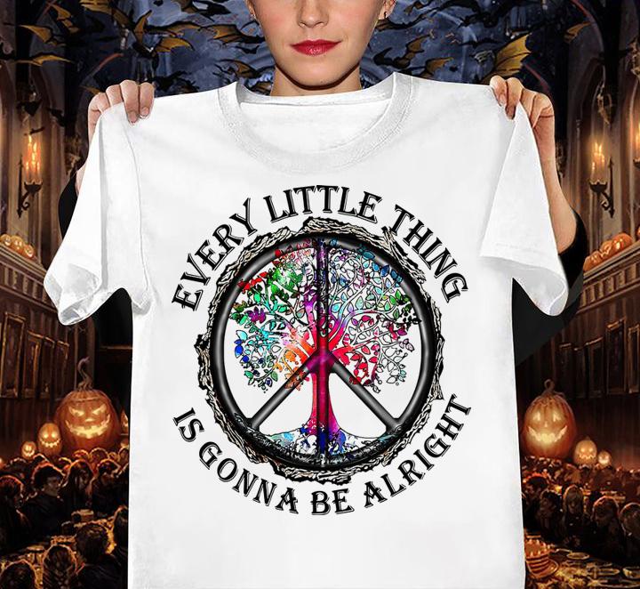Hippie Tree Every Little Thing Is Gonna Be Alright t-shirt woman shirt