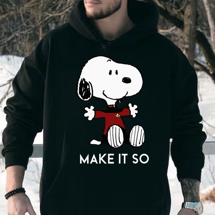 Star Trek Captain Picard Snoopy Make It So t-shirt hoodie