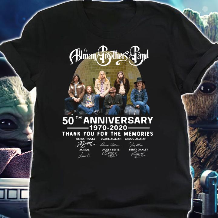 Allman Brothers Band 50th Anniversary Thank You For The Memories t-shirt shirt