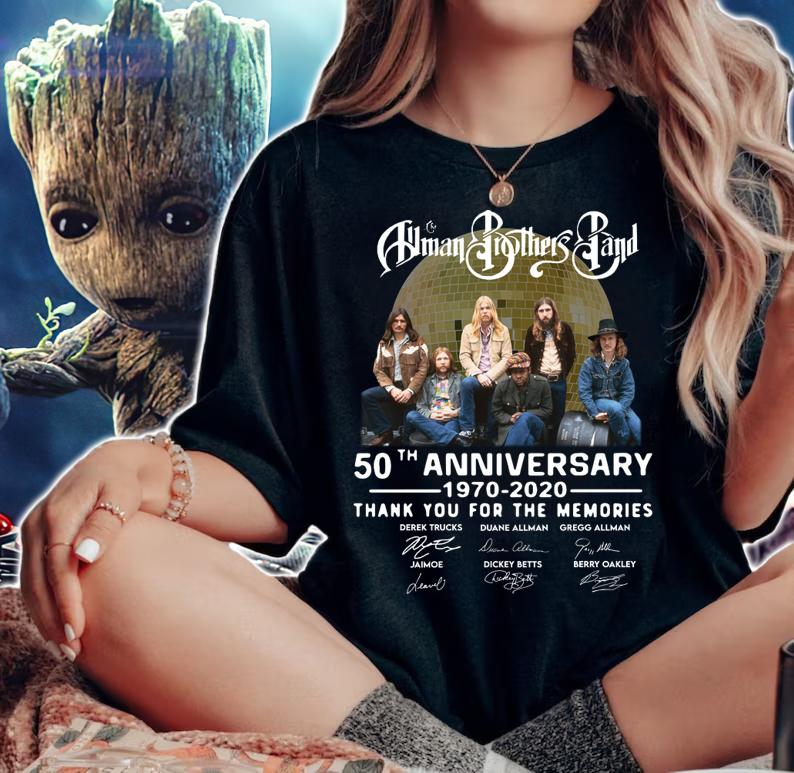 Allman Brothers Band 50th Anniversary Thank You For The Memories t-shirt woman shirt