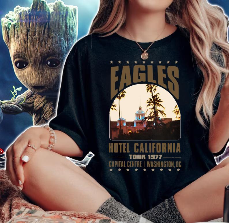 Eagles Hotel California Tour 1997 Capital Centre t-shirt woman shirt