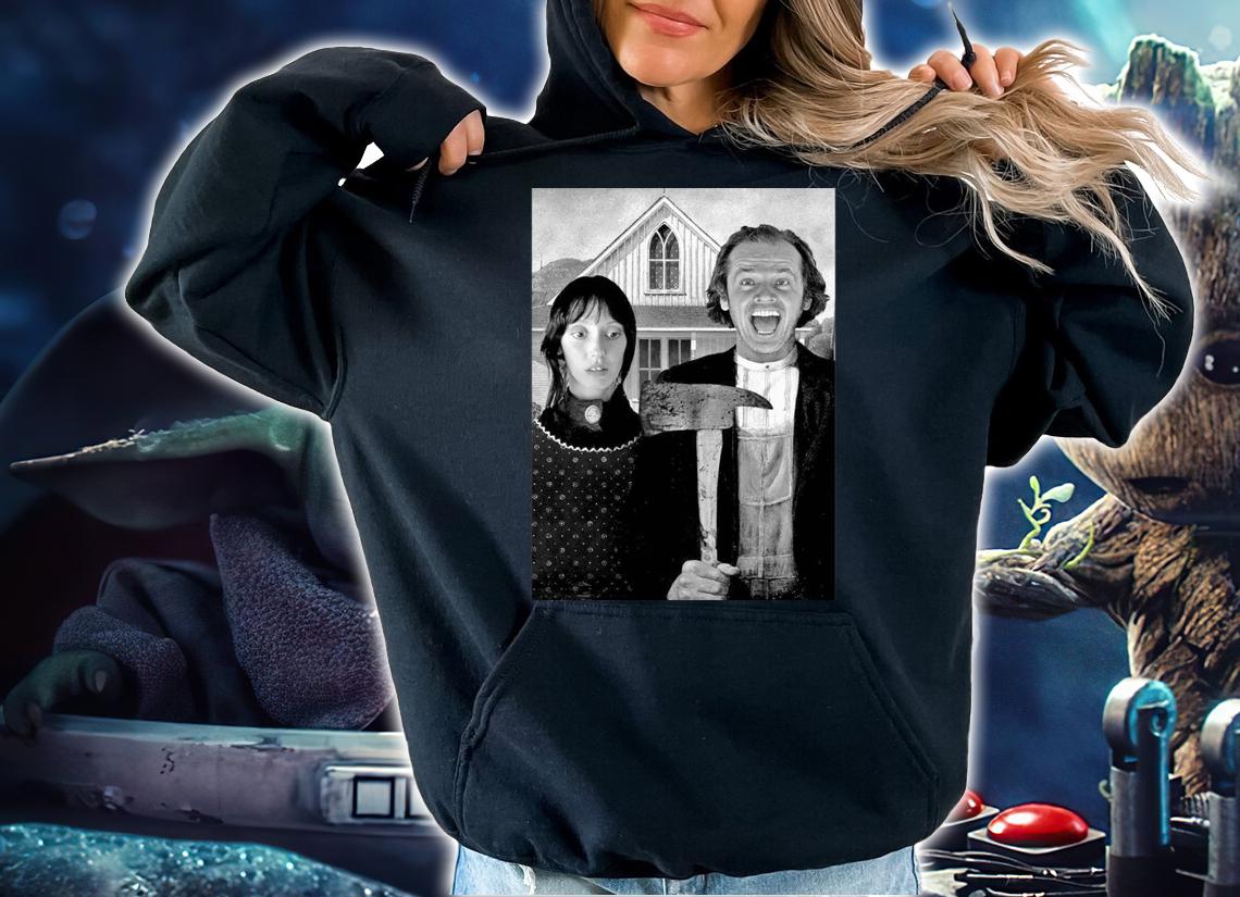 The Shining mashup American Gothic Shelley Duvall and Jack Nicholson t-shirt hoodie