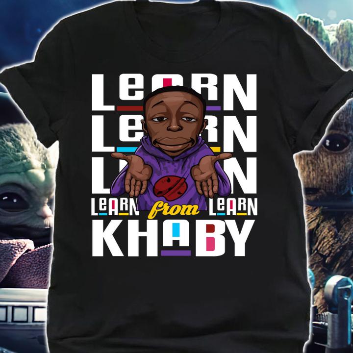Learn from Khaby Black History Month Black t-shirt shirt