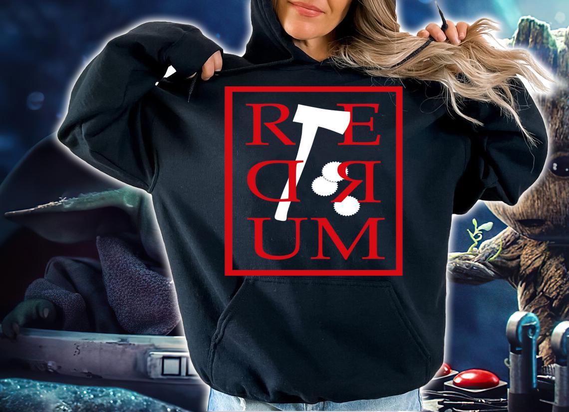 REDRUM Scary Vintage Horror Movie Quote & Halloween t-shirt hoodie