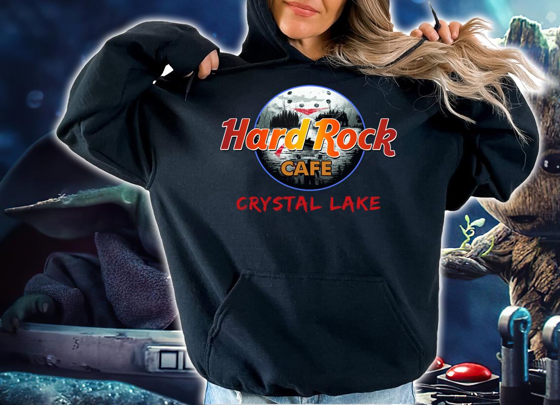 Halloween Hard Rock Cafe Crystal Lake Jason Voorhees Face t-shirt hoodie