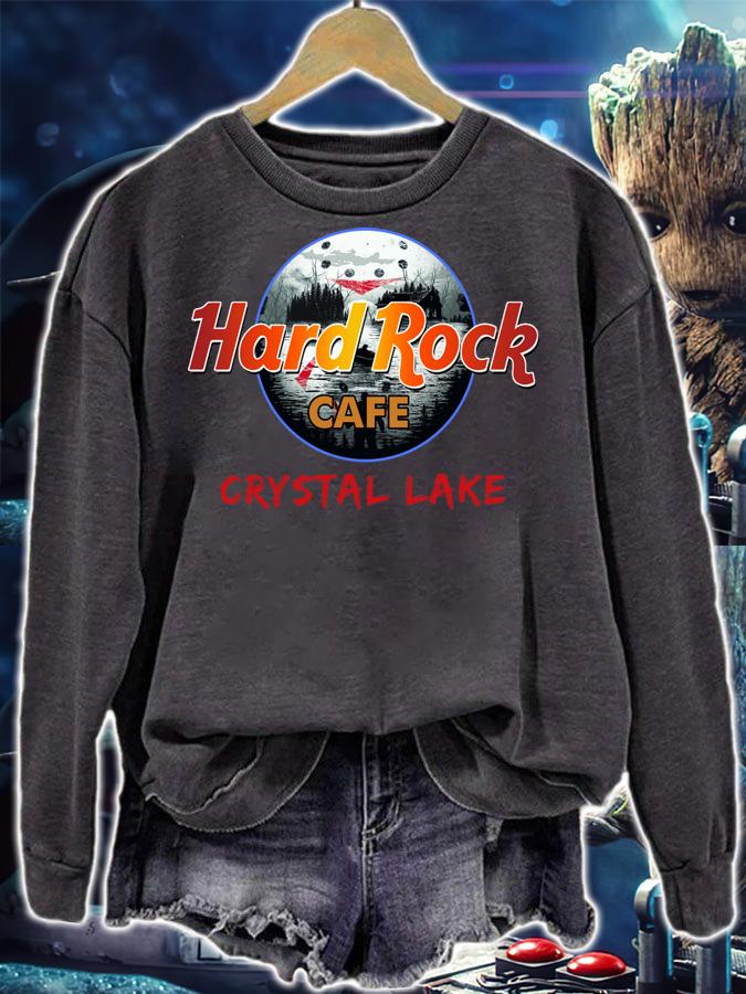 Halloween Hard Rock Cafe Crystal Lake Jason Voorhees Face t-shirt sweatshirt