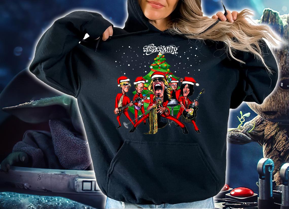 Aerosmith Rock Band Christmas Meme t-shirt hoodie