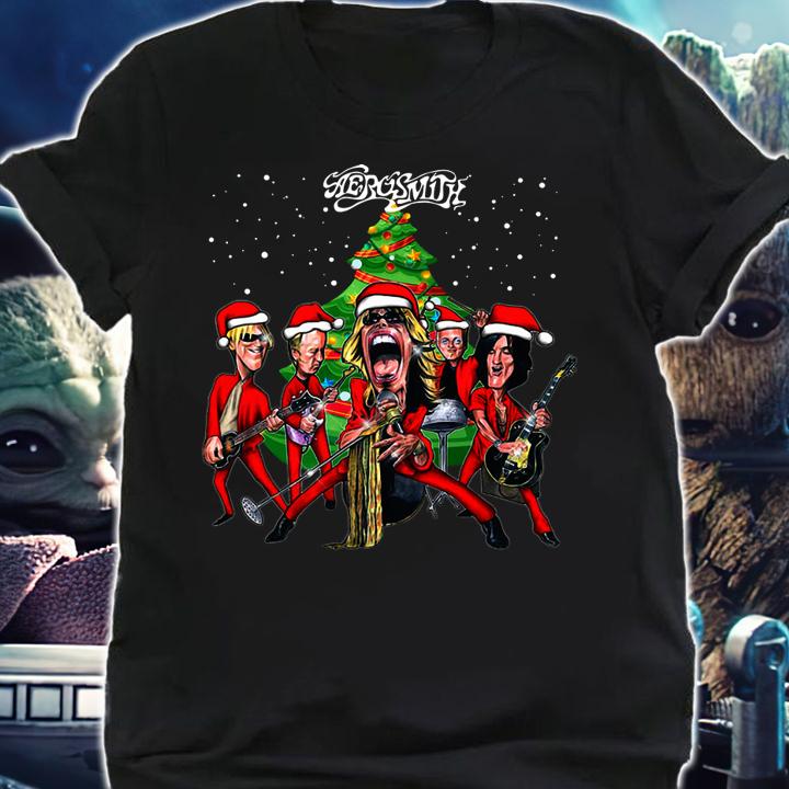 Aerosmith Rock Band Christmas Meme t-shirt shirt