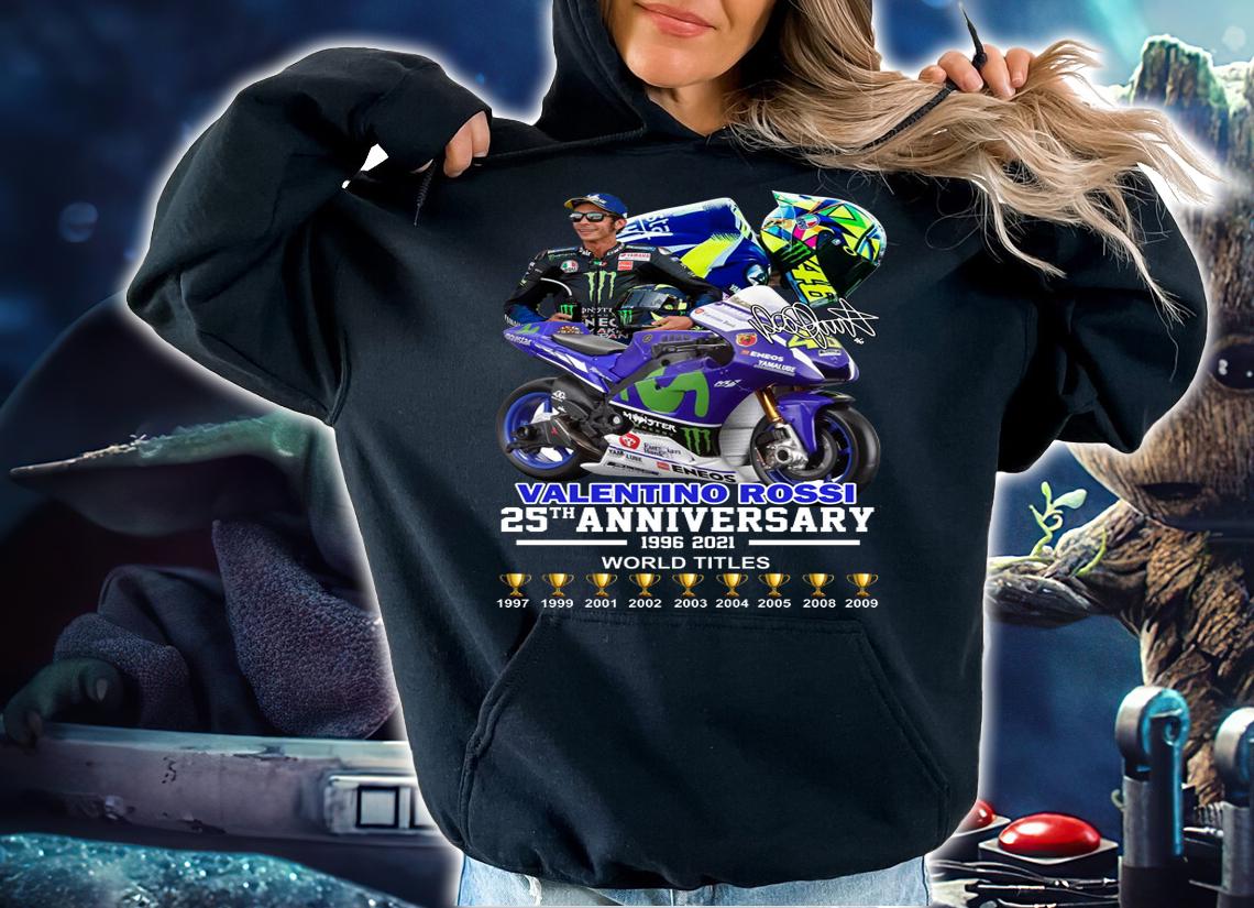 Signature Valentino Rossi 25th anniversary 1996-2021 t-shirt hoodie