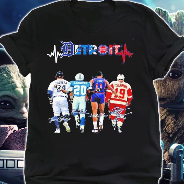 Detroit Lions Tigers Pistons And Red Wings Sport Signatures t-shirt shirt