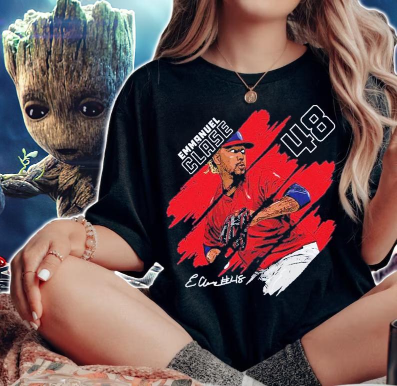 Emmanuel Clase Cleveland Stripes Baseball t-shirt woman shirt