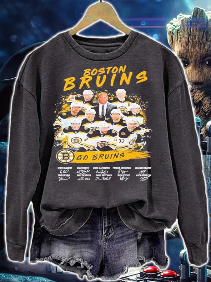 Boston Bruins go Bruins signatures shirt t-shirt sweatshirt