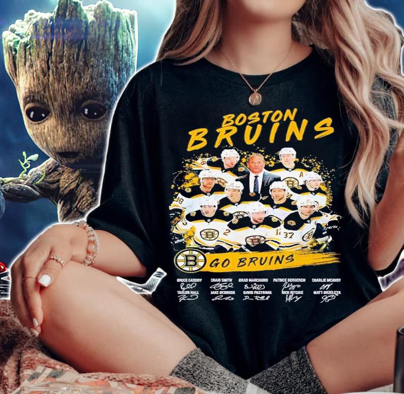 Boston Bruins go Bruins signatures shirt t-shirt woman shirt