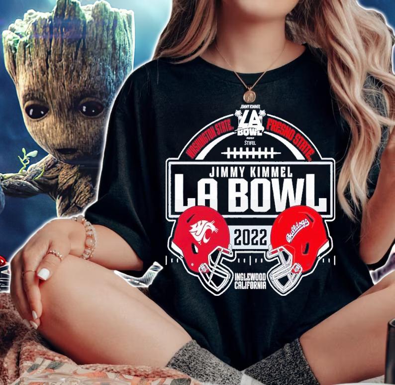 Fresno State Bulldogs vs. Washington State Cougars 2022 Jimmy Kimmel LA Bowl Matchup shirt t-shirt woman shirt