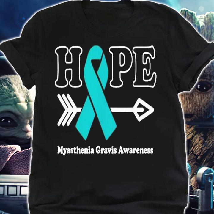 Hope myasthenia gravis awareness teal ribbon shirt t-shirt shirt