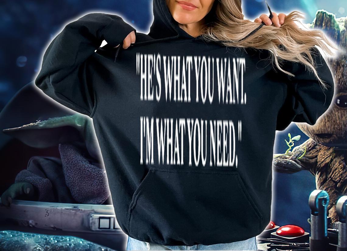 He's what you want i'm what you need shirt t-shirt hoodie