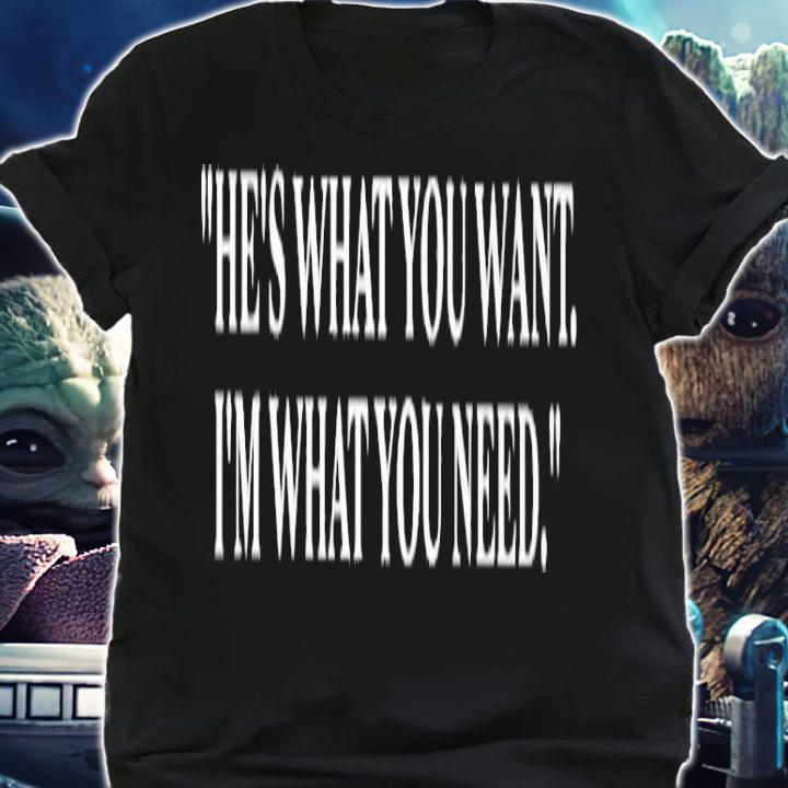 He's what you want i'm what you need shirt t-shirt shirt