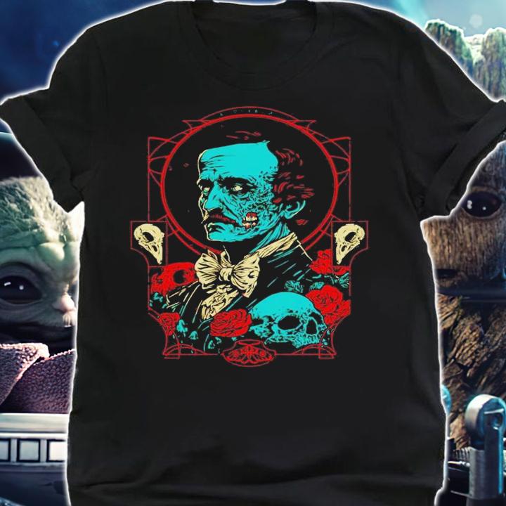 Horrific Portrait Edgar Allan Poe shirt t-shirt shirt