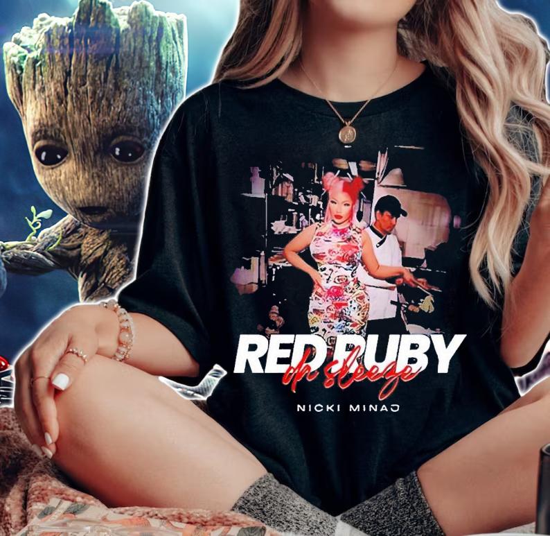 Nicki Minaj Red Ruby Da Sleeze shirt t-shirt woman shirt