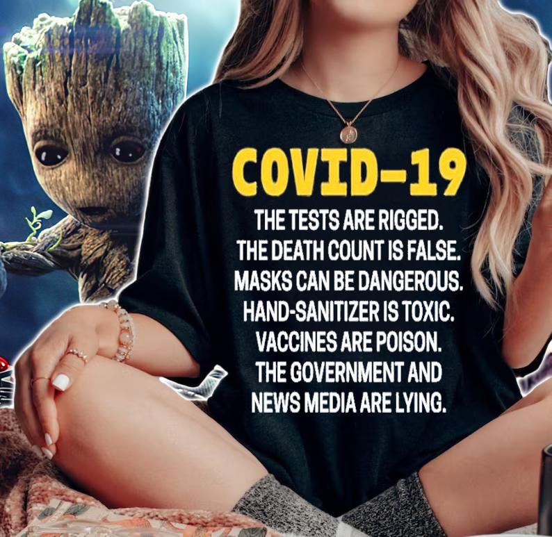 Covid-19 The Tests Are Rigged The Death Count Is False Masks Can Be Dangerous Hand-Sanitizer Shirt t-shirt woman shirt