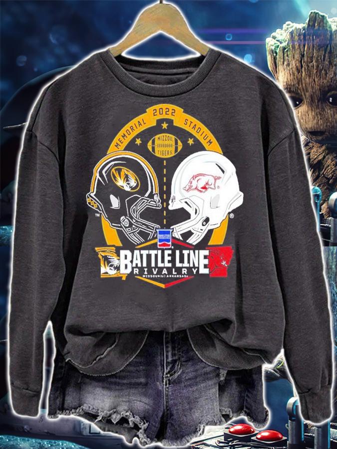 Mizzou Tigers vs Arkansas Razorbacks Battle Line Rivalry shirt t-shirt