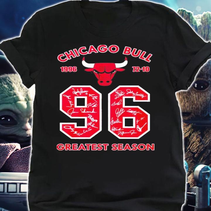 Chicago Bulls 1996 72-10 greatest season shirt t-shirt