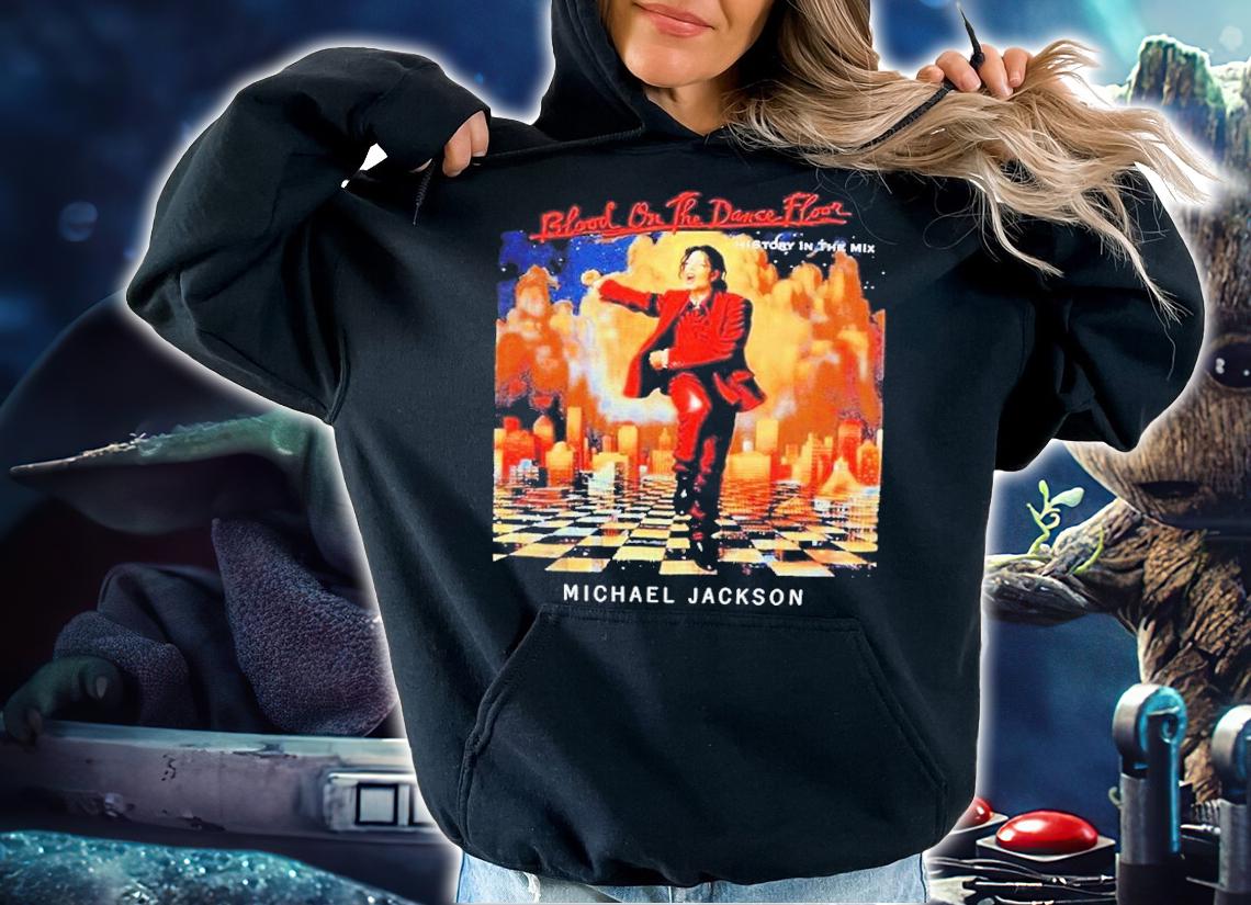 Michael Jackson Blood Shirt On The Dance Floor Boyfriend Fit Girls Shirt t-shirt
