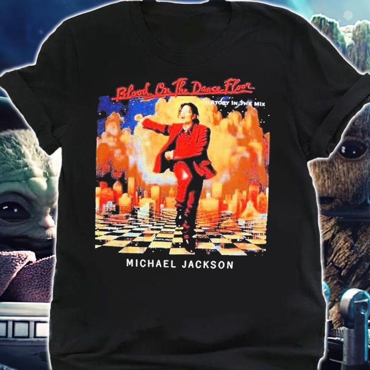 Michael Jackson Blood Shirt On The Dance Floor Boyfriend Fit Girls Shirt t-shirt
