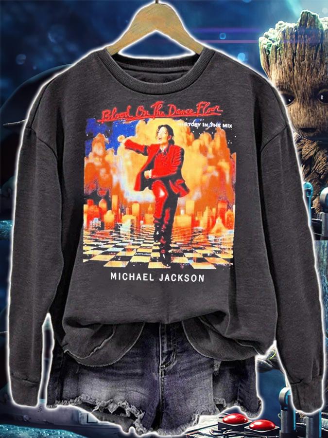 Michael Jackson Blood Shirt On The Dance Floor Boyfriend Fit Girls Shirt t-shirt