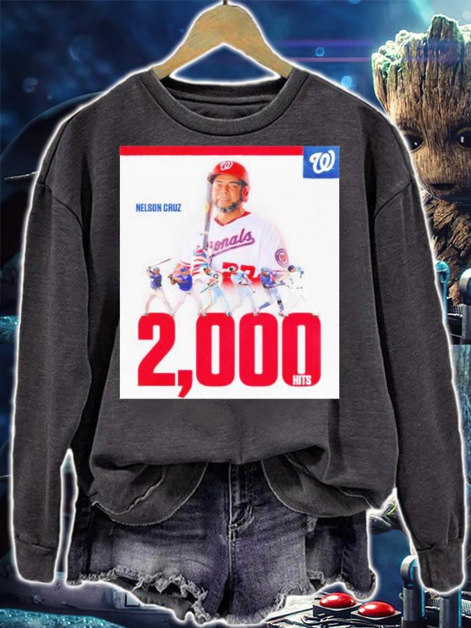 Nelson Cruz Washington Nationals 2000 Hits Shirt t-shirt