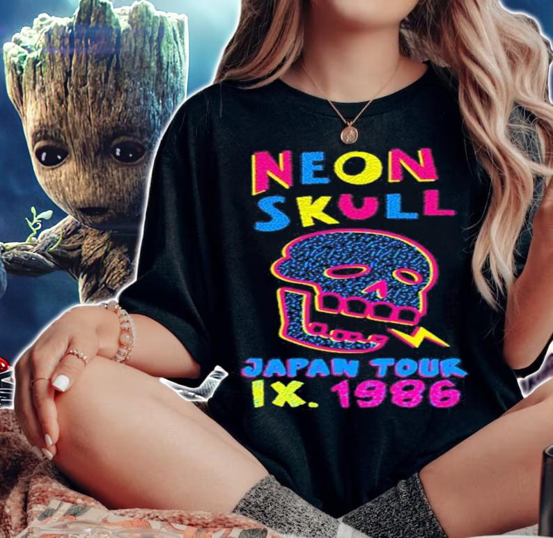 Nina Matsumoto Neon Skull Japan Tour Ix 1986 Shirt t-shirt