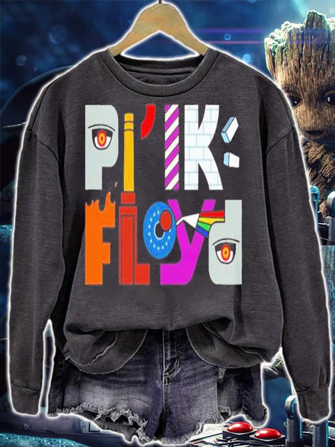 Album Logo Full Color Pink Floyd Band T-Shirt t-shirt sweatshirt
