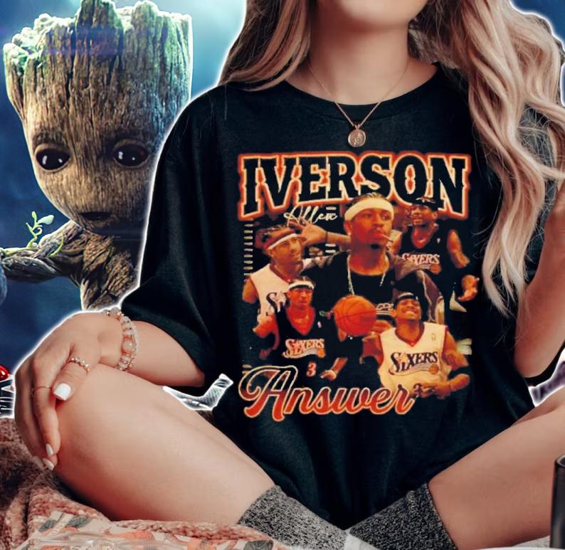 Allen Iverson The Answer MVP Vintage 90s Shirt t-shirt