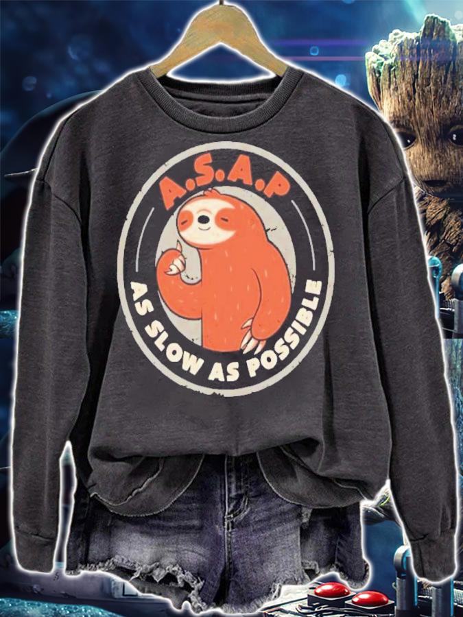 As Slow As Possible Lazy Cute Funny Sloth Shirt t-shirt