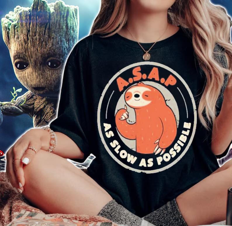 As Slow As Possible Lazy Cute Funny Sloth Shirt t-shirt