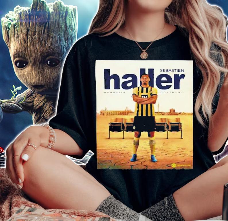 BlackYellow Sebastien Haller Borussia Dortmund Sbastien Romain Teddy Haller Shirt t-shirt