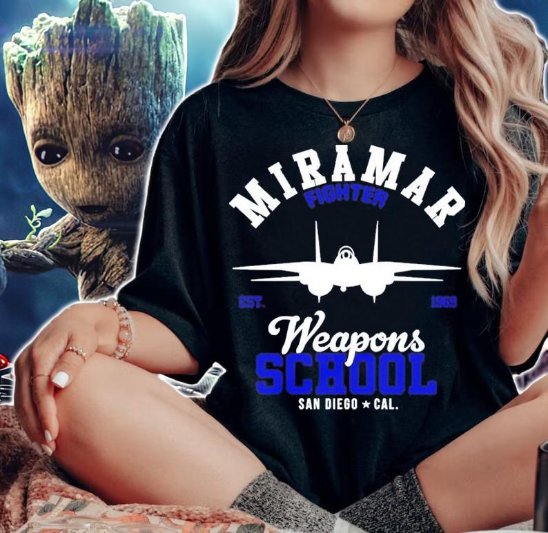 Top Gun Miramar Fighter Weapons School EST 1969 Shirt t-shirt woman shirt