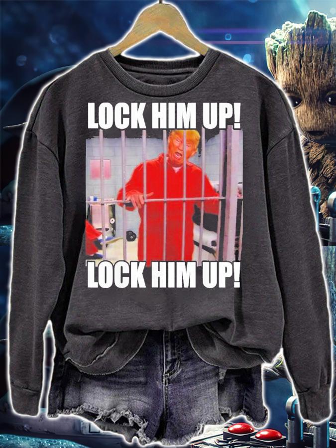FBI Raids Trump's Mansion Lock Him Up Trump Orange Jumpsuit Shirt t-shirt sweatshirt