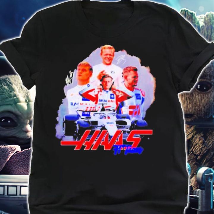 Formula 1 Haas Mazepin F1 Team Racing Kevin Magnussen Signatures Shirt t-shirt shirt