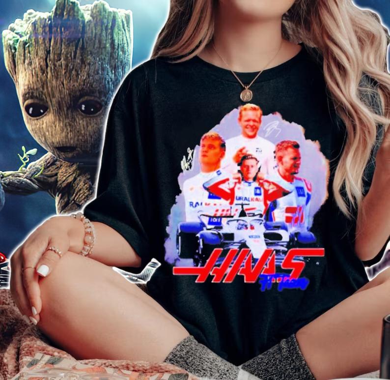 Formula 1 Haas Mazepin F1 Team Racing Kevin Magnussen Signatures Shirt t-shirt woman shirt