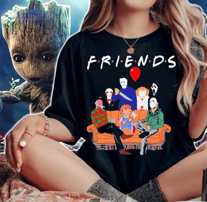 Friends Horror Halloween Characters Shirt t-shirt woman shirt