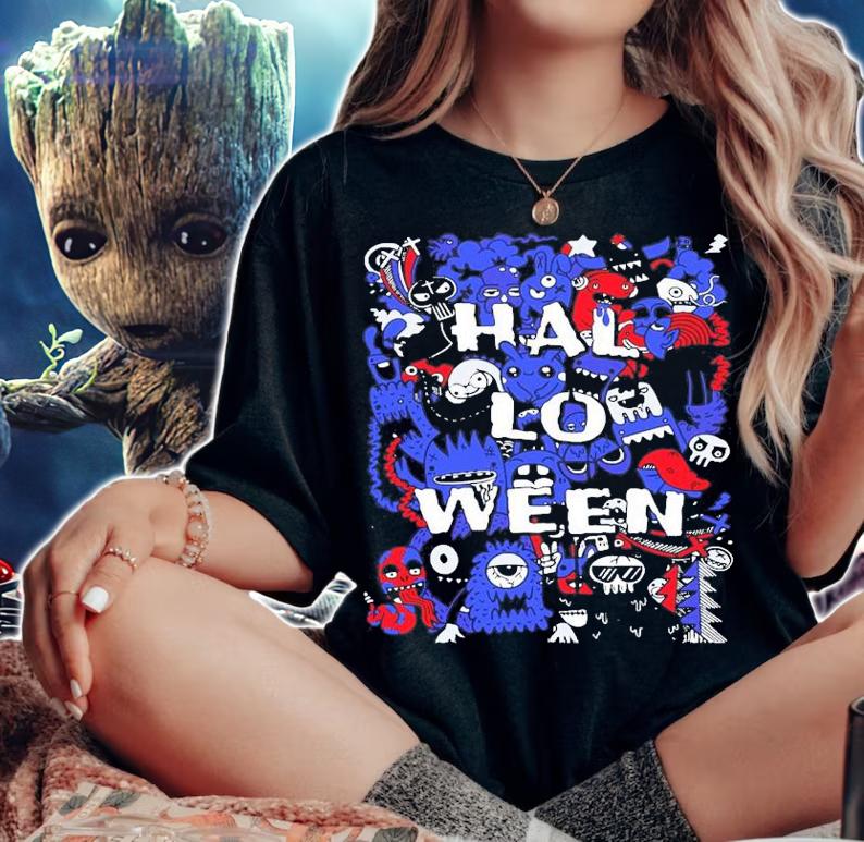 Halloween Doodle T-Shirt t-shirt woman shirt