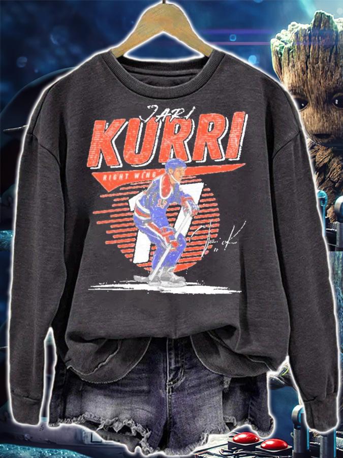 Jari Kurri Edmonton Comet Hockey Signatures Shirt t-shirt sweatshirt