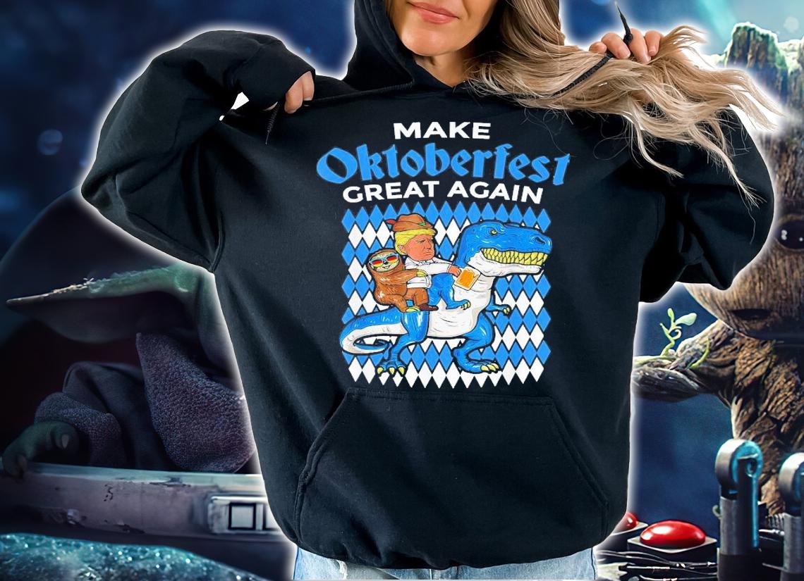 Make Oktoberfest Great Again Trump Sloth T-Rex T-Shirt t-shirt