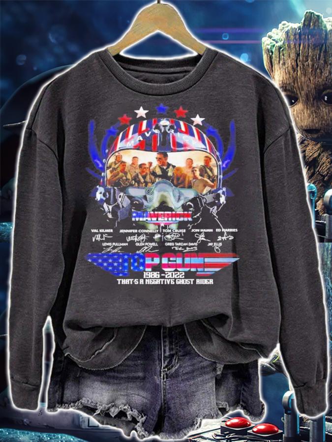Maverick To Gun 1986-2022 That's A Negative Ghost Rider Signatures Shirt t-shirt sweatshirt