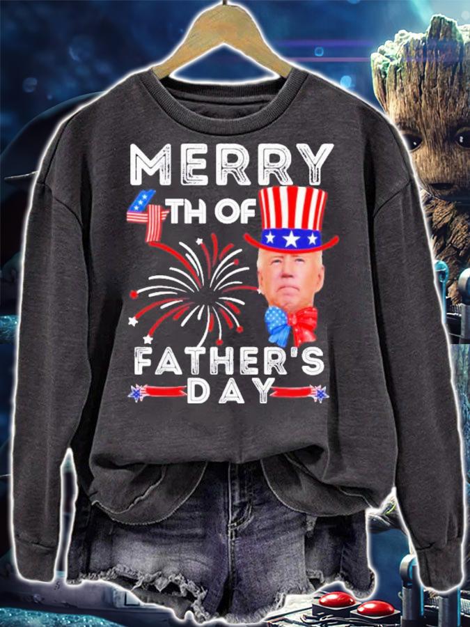 Merry 4th Of Father's Day 4th of July 2022 Shirt t-shirt