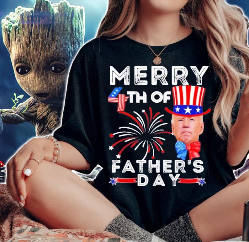 Merry 4th Of Father's Day 4th of July 2022 Shirt t-shirt