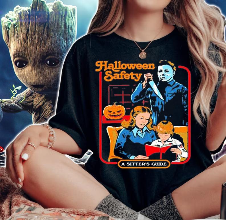 Michael Myers Halloween Safety A Sitter's Guide T-Shirt t-shirt