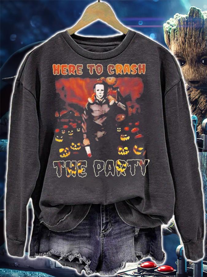 Michael Myers Here To Crash The Party T-Shirt t-shirt sweatshirt